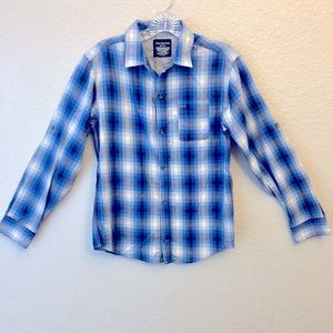 Calvin Klein Plaid Collared Button Down Shirt